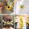 100Pcs Yellow Artificial Sunflower Heads – Mini Fabric Flowers for Summer Wreaths, Bouquets, and Craft Decorations